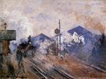 Клод Моне Вокзал Сен-Лазар, рельсовый путь 1877г 60х80см